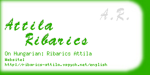 attila ribarics business card